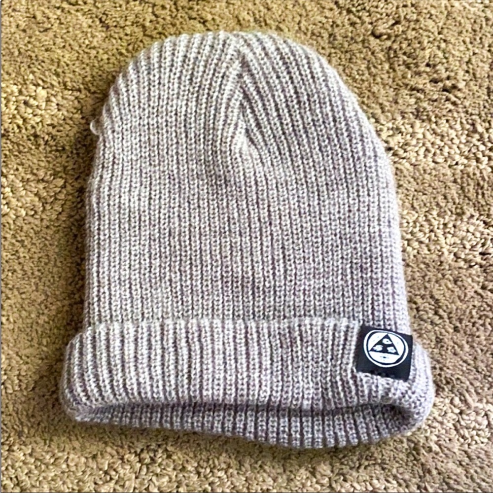 Grey beanie hat
